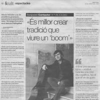 Entrevista a Sanjosex a El Periódico 2010-01-20 en motiu del disc Al marge d'un camí.